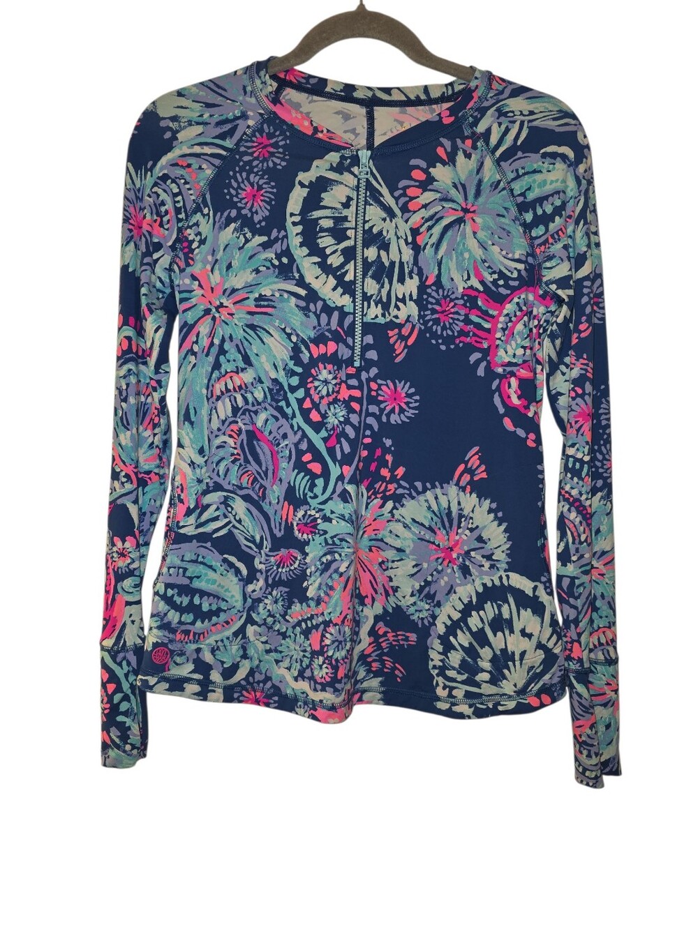 Lilly Pullitizer, Luxletic Delaynee Sunguard, Stretchy, Long Sleeve, Women's XS,